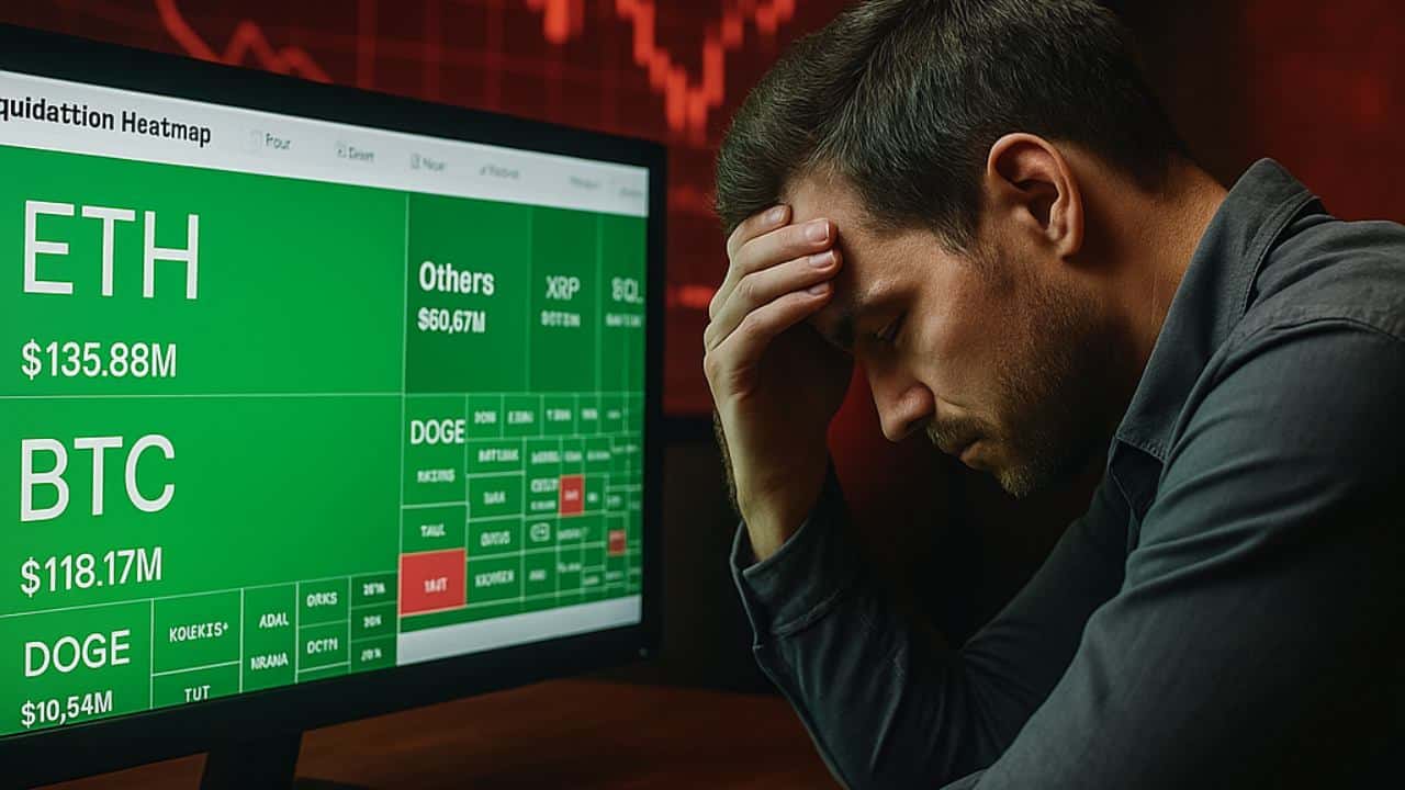 Fala likwidacji na rynku krypto, ETH, SOL i DOGE obrywają. Dlaczego jest tak źle?