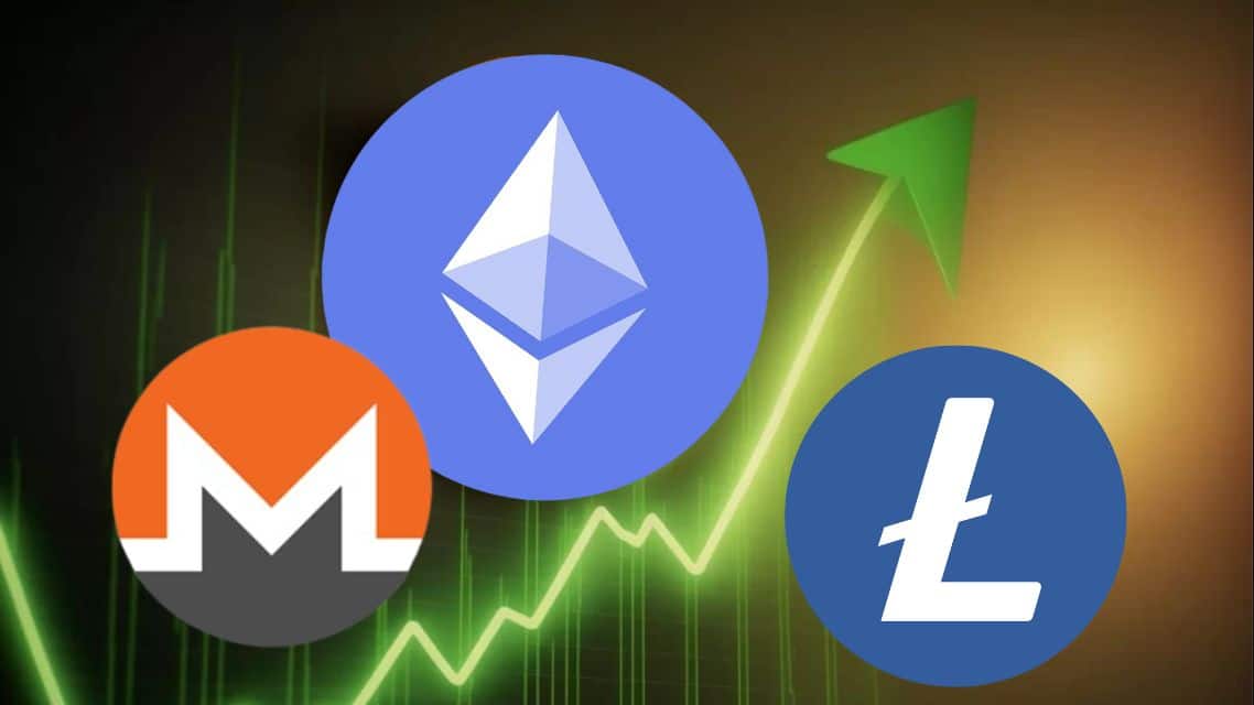 Ethereum przygotowuje się do wybicia, podczas gdy Monero i Litecoin utrzymują najważniejsze poziomy wsparcia