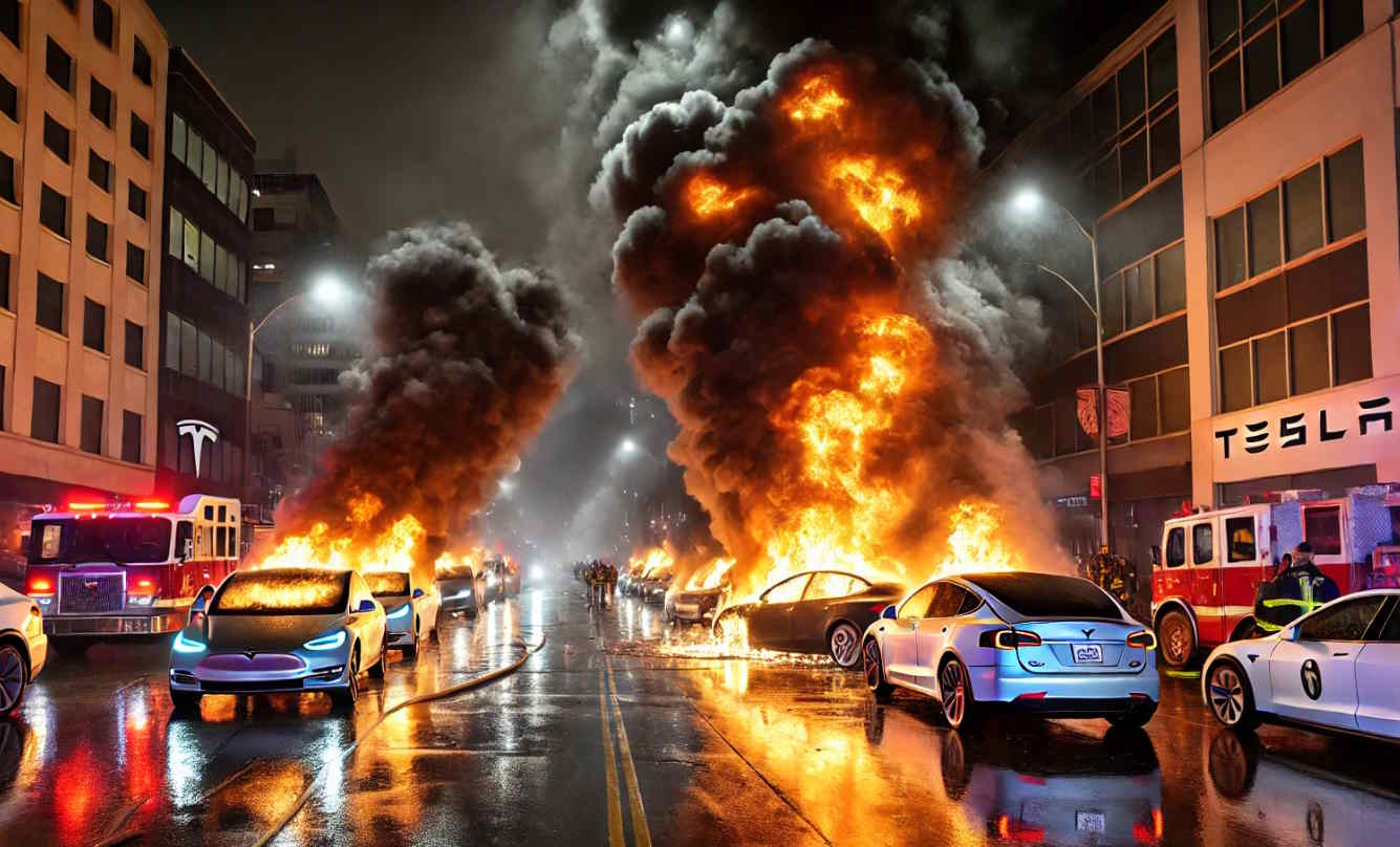 Samochody Tesli płoną. Czy to wyraz niezadowolenia wobec działań Elona Muska?