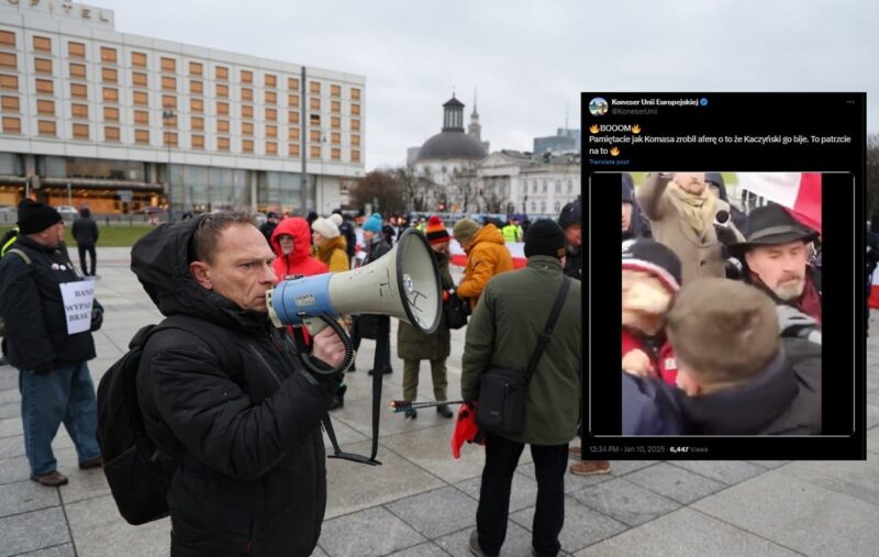 „Tituszki” na miesięcznicy. Komosa bije starszego człowieka