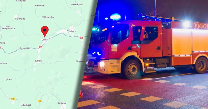 Tragiczny wypadek w Małopolsce. Słup energetyczny spadł na samochód