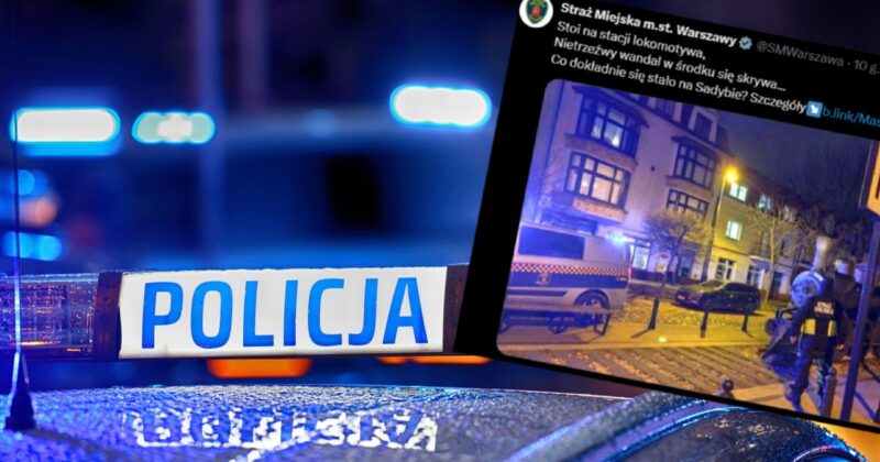 33-latek schował się przed strażą miejską. Znaleźli go w „lokomotywie”