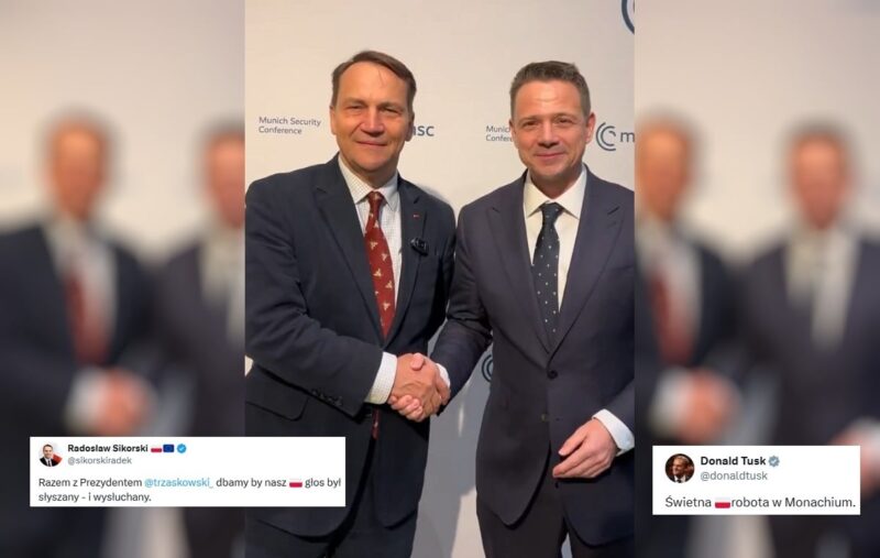Trzaskowski i Sikorski zadowoleni w Monachium. „Podstolik”