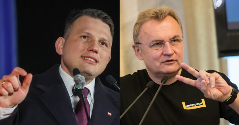 Spięcie Sławomira Mentzena z merem Lwowa. „Jak wygram, pilnie się tym zajmę”