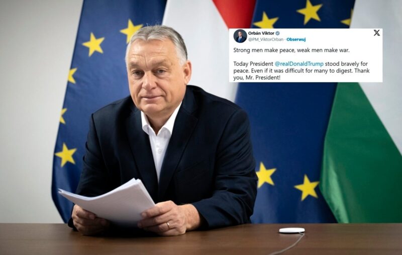 Orban: Trump dziś odważnie opowiedział się za pokojem