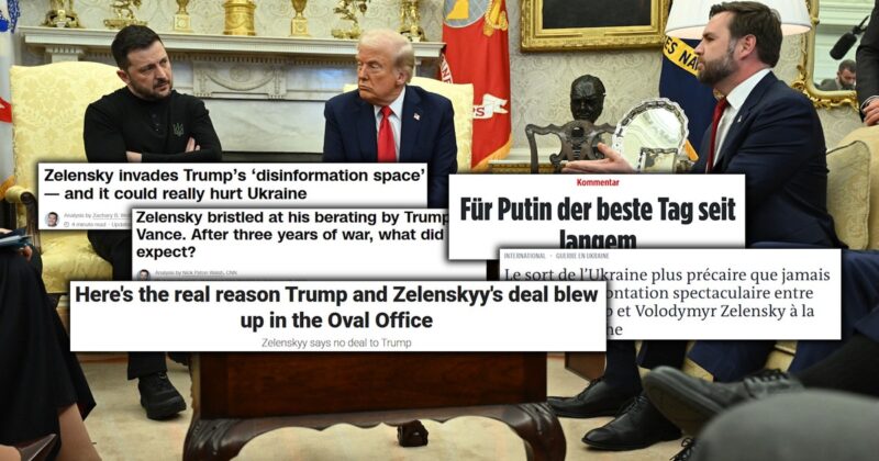 Światowe media komentują kłótnie prezydentów. „Trump wyraźnie żywi niechęć do Zełenskiego”