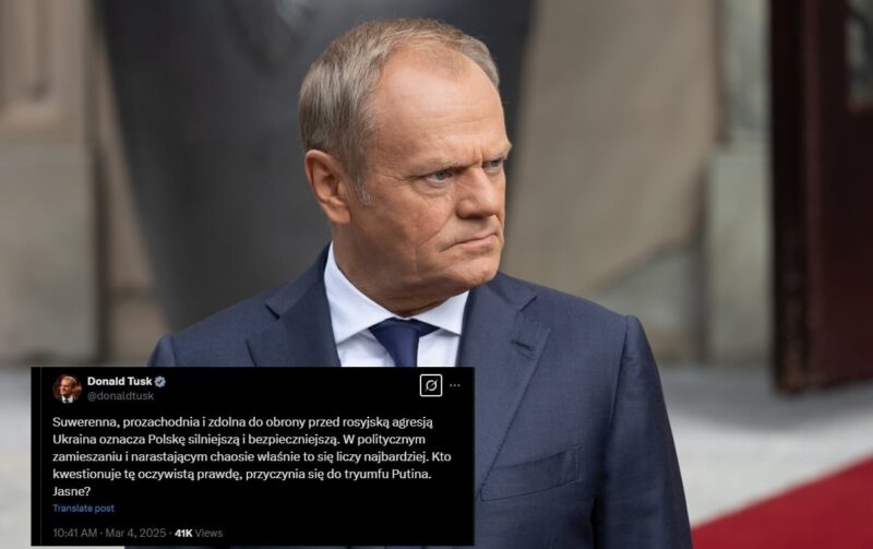 Reseciarz Tusk znów poucza na X o suwerennej Ukrainie