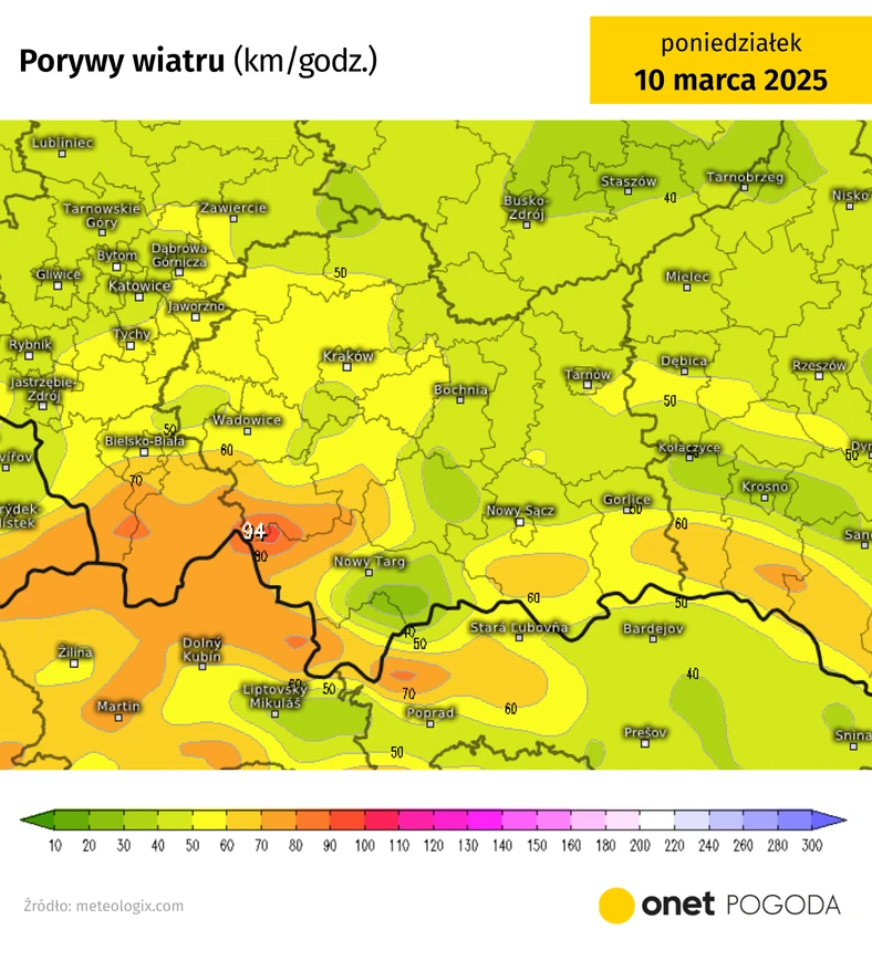 Za kilka dni na południu Polski zerwie się silny wiatr. IMGW zapowiada żółty alert