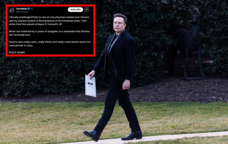 Musk: jeżeli wyłączę Starlink, cały front na Ukrainie upadnie
