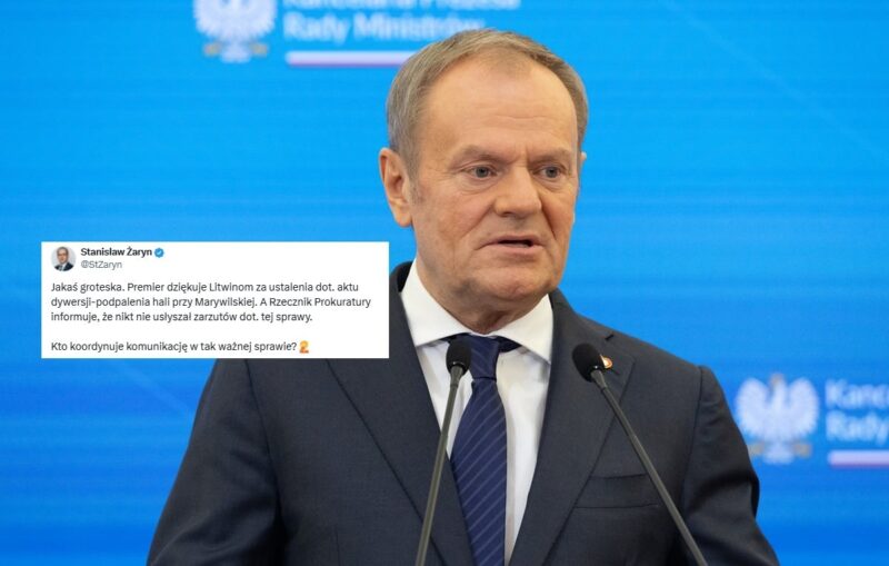 Ogromny chaos ws. podpaleń. Żaryn mocno o Tusku: „Groteska”