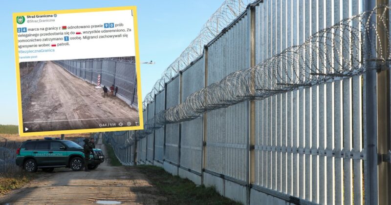 Niepokojące doniesienia z granicy z Białorusią. Cudzoziemcy sforsowali ogrodzenie. „Są coraz bardziej agresywni”
