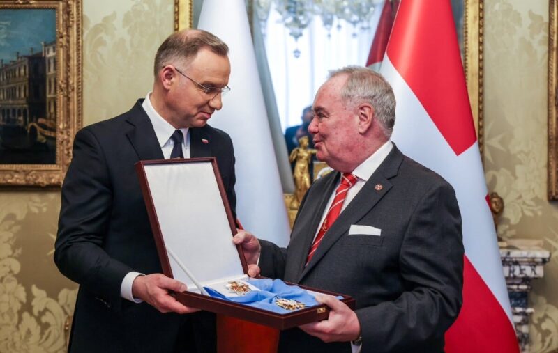 Prezydent spotkał się z Wielkim Mistrzem Zakonu Maltańskiego