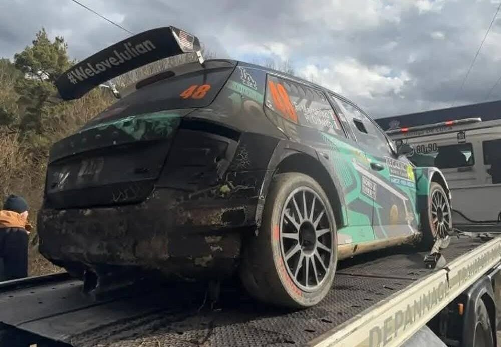 Monte-Carlo: pożar Fabii Rally2 evo załogi Marchino/Ometto [wideo]