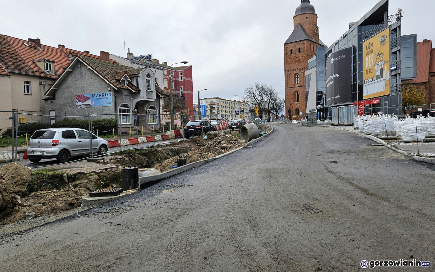 Zmiany w centrum Gorzowa. Ruch zostanie puszczony wyremontowaną częścią skrzyżowania