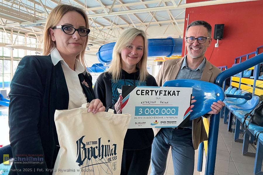 Historyczny dzień dla Krytej Pływalni w Bochni: 3-milionowa klientka!