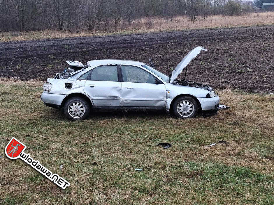 Włodawa na sygnale: Kobieta z dzieckiem dachowało w Kołaczach