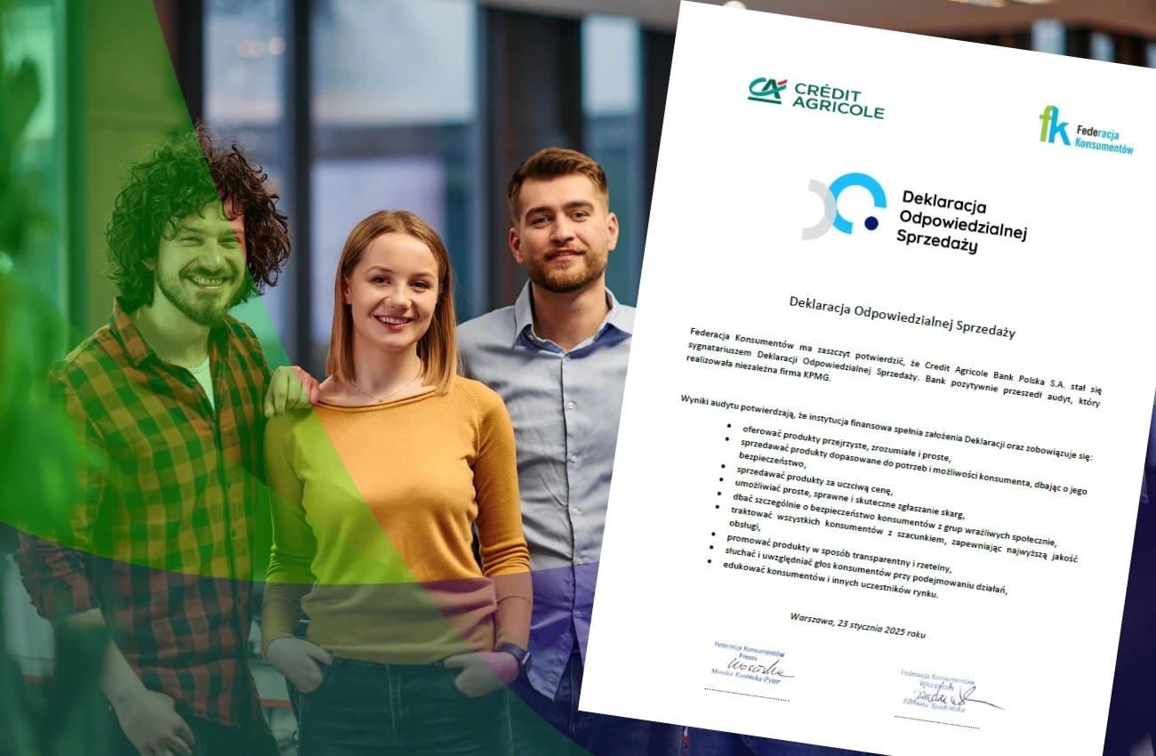 Credit Agricole deklaruje odpowiedzialną sprzedaż